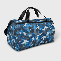 Сумки спортивные Синий армейский камуфляж, цвет: 3D-принт