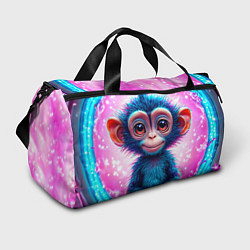 Сумки спортивные Неоновая обезьянка, цвет: 3D-принт