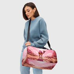 Сумки спортивные Верблюд в розовой пустыне, цвет: 3D-принт — фото 2