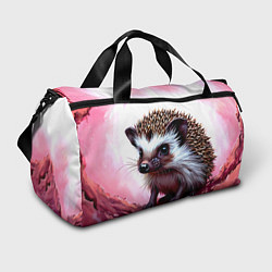 Сумки спортивные Ежик в розовом свете, цвет: 3D-принт