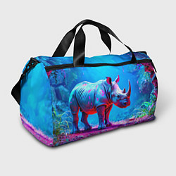 Сумки спортивные Носорог в сказачном лесу, цвет: 3D-принт