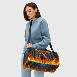 Сумки спортивные Лось в огне, цвет: 3D-принт — фото 2
