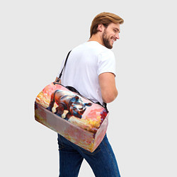 Сумки спортивные Носорог в розовом, цвет: 3D-принт — фото 2