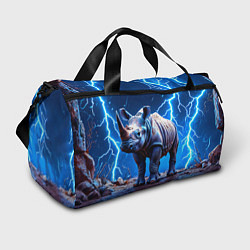 Сумки спортивные Носорог в разрядах молнии, цвет: 3D-принт
