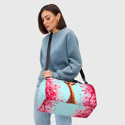 Сумки спортивные Жираф в розовых кустах, цвет: 3D-принт — фото 2