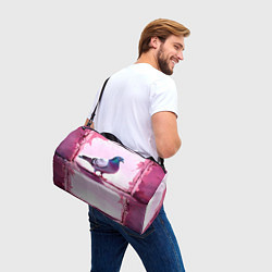 Сумки спортивные Голубь в розовом, цвет: 3D-принт — фото 2