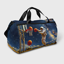 Сумки спортивные Астронавт играет в баскетбол, цвет: 3D-принт