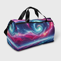 Сумки спортивные Spiral neon galaxy - ai art fantasy, цвет: 3D-принт