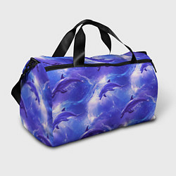 Сумки спортивные Дельфины в волшебном море паттерн, цвет: 3D-принт