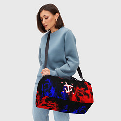 Сумки спортивные Doom flame neon, цвет: 3D-принт — фото 2