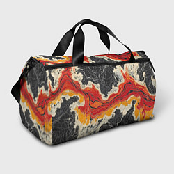 Сумки спортивные Красно-черная потертая текстура, цвет: 3D-принт