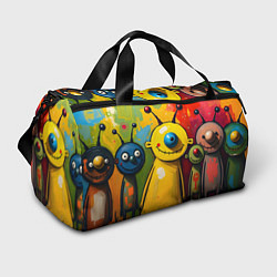 Сумки спортивные Арт с человечками, цвет: 3D-принт