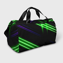 Сумки спортивные Green pink purple line, цвет: 3D-принт