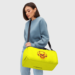 Сумки спортивные Yellow bananas skull - cyberpunk, цвет: 3D-принт — фото 2