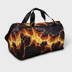Сумки спортивные Золотая лава текстура, цвет: 3D-принт