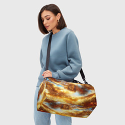 Сумки спортивные Блестящая золотая текстура, цвет: 3D-принт — фото 2