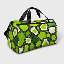 Сумки спортивные Зеленая абстракция с кругами, цвет: 3D-принт