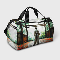 Сумки спортивные Боец айкидо в Японии, цвет: 3D-принт
