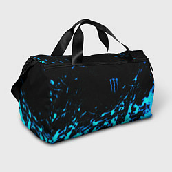 Сумки спортивные Monster energy голубые краски, цвет: 3D-принт