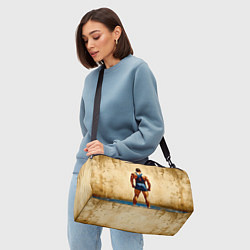 Сумки спортивные Греко-римский борец на бежевом, цвет: 3D-принт — фото 2