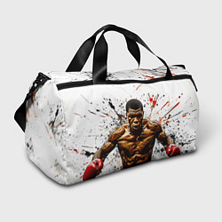Сумки спортивные Мухаммед Али на белом, цвет: 3D-принт