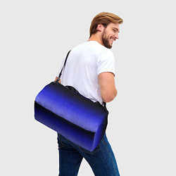 Сумки спортивные Градиент индиго из чёрно в синий текстура крошка, цвет: 3D-принт — фото 2