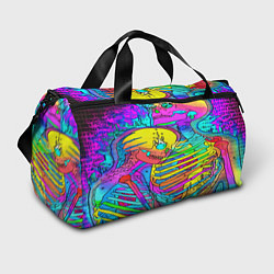 Сумки спортивные Черепа неоновые краски, цвет: 3D-принт