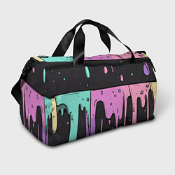 Сумки спортивные Стекающая краска текстура, цвет: 3D-принт