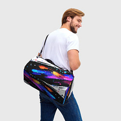 Сумки спортивные Разноцветные блестящие кляксы - текстура, цвет: 3D-принт — фото 2