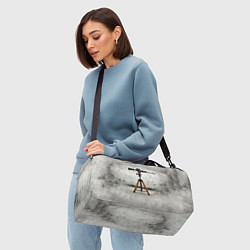 Сумки спортивные Стендовая спортивная стрельба на сером, цвет: 3D-принт — фото 2