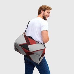 Сумки спортивные Color black red grey, цвет: 3D-принт — фото 2