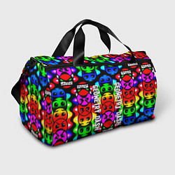 Спортивная сумка Geometry dash neon gradient