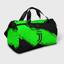 Сумки спортивные Juventus черные краски, цвет: 3D-принт