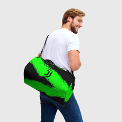 Сумки спортивные Juventus черные краски, цвет: 3D-принт — фото 2