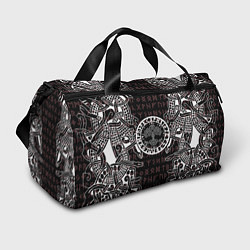 Сумки спортивные Дерево жизни и древние руны, цвет: 3D-принт