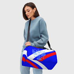 Сумки спортивные Герб России на фоне триколора синий, цвет: 3D-принт — фото 2
