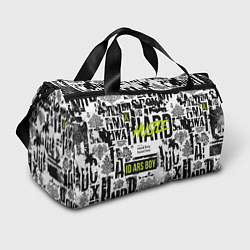 Сумки спортивные Pattern with inscriptions hustle sand boy, цвет: 3D-принт