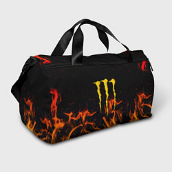 Сумки спортивные Monster energy orange fire, цвет: 3D-принт