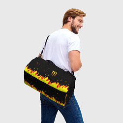 Сумки спортивные Monster energy fire steel, цвет: 3D-принт — фото 2