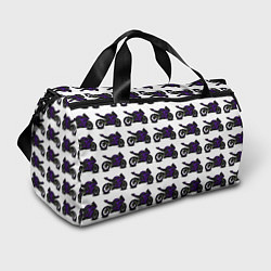 Сумки спортивные The motorcycle is dark purple, цвет: 3D-принт