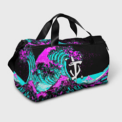 Спортивная сумка Doom самураи неоновая волна