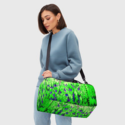 Сумки спортивные Ярко-зелёный стекающая абстаркция, цвет: 3D-принт — фото 2
