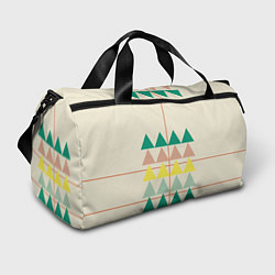 Сумки спортивные Абстрактный лес - треугольники на светлом, цвет: 3D-принт