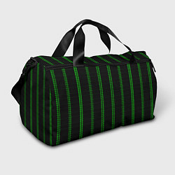 Спортивная сумка Color black cage green stripes