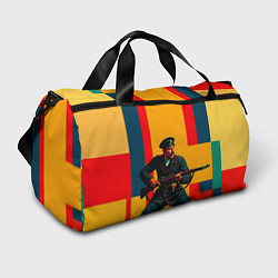 Сумки спортивные Белогвардеец поп-арт, цвет: 3D-принт