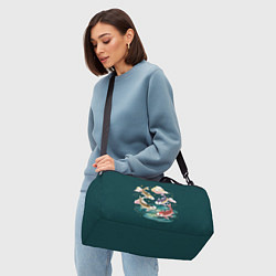 Сумки спортивные Рыбы в облаках над прудом, цвет: 3D-принт — фото 2