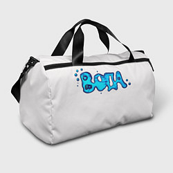 Сумки спортивные Вода мерч логотип надпись, цвет: 3D-принт