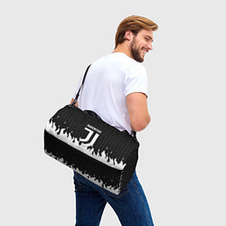 Сумки спортивные Juventus соты огонь, цвет: 3D-принт — фото 2