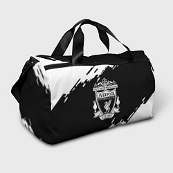 Сумки спортивные Liverpool белые краски штрихи, цвет: 3D-принт