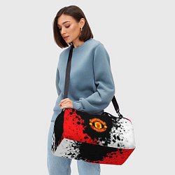 Сумки спортивные Манчестер Юнайтед краски абстрактные, цвет: 3D-принт — фото 2